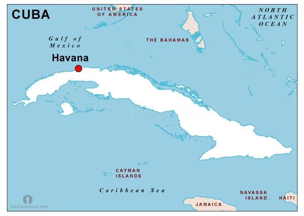 mapa kapitala Kube