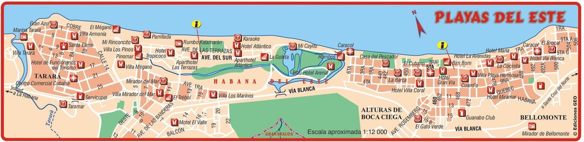 mapa playa del este-u Kubi